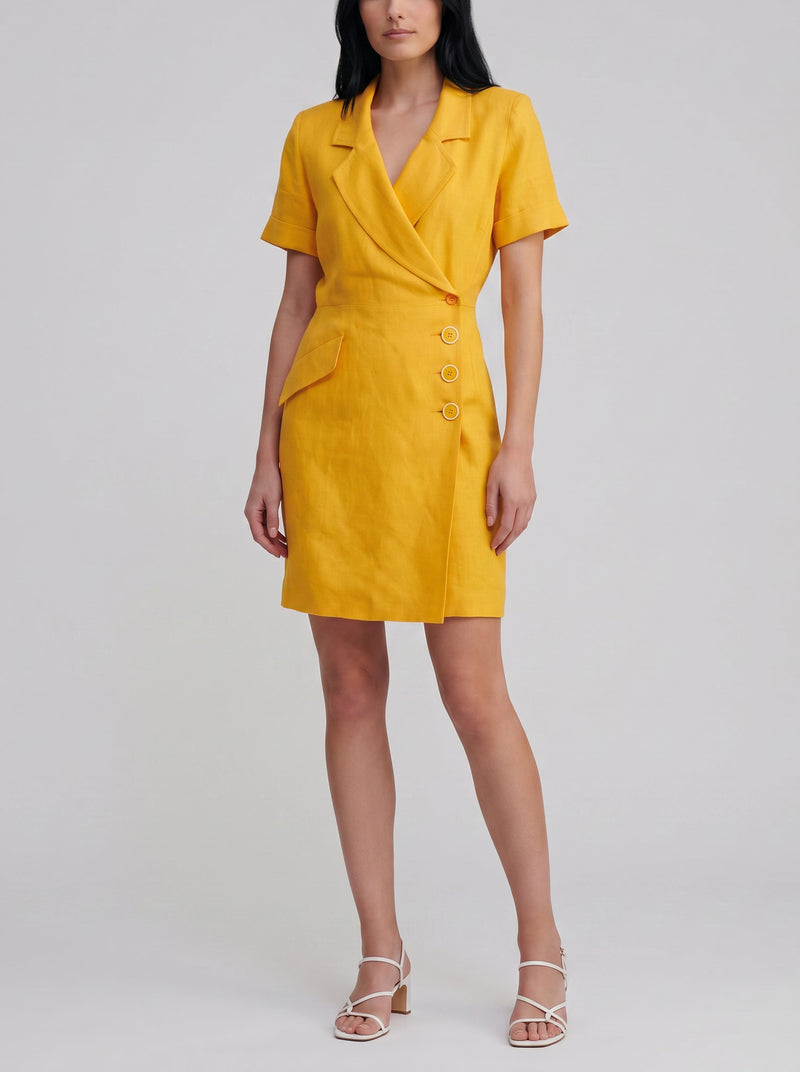 Yves Saint Laurent Yellow Midi Dress MR6526.18  Yves Saint Laurent 