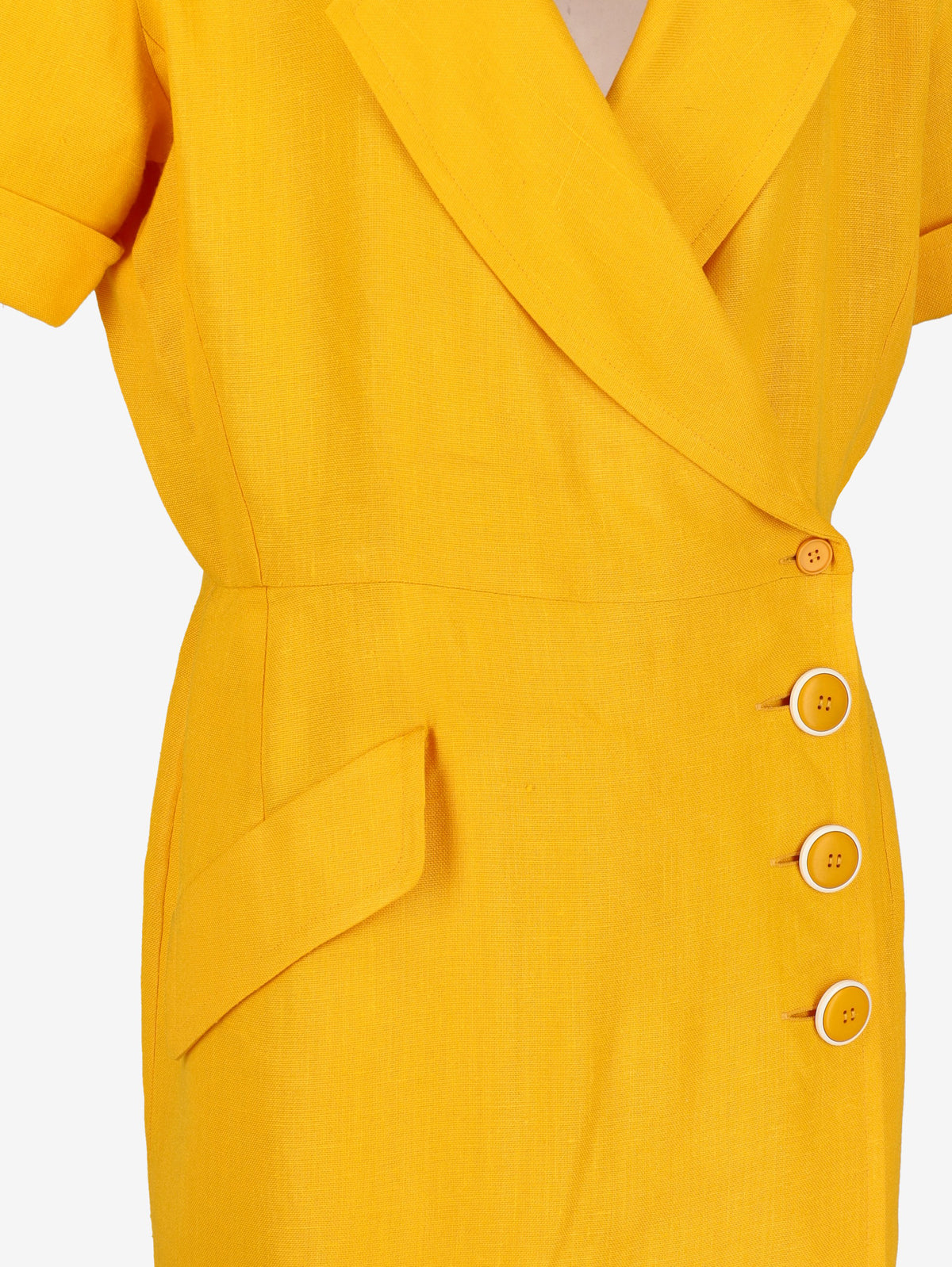 Yves Saint Laurent Yellow Midi Dress MR6526.18  Yves Saint Laurent 