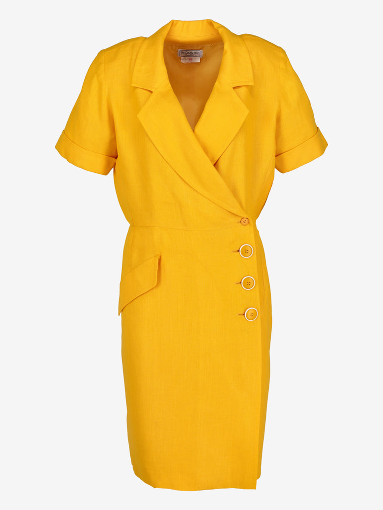 Yves Saint Laurent Yellow Midi Dress MR6526.18  Yves Saint Laurent 