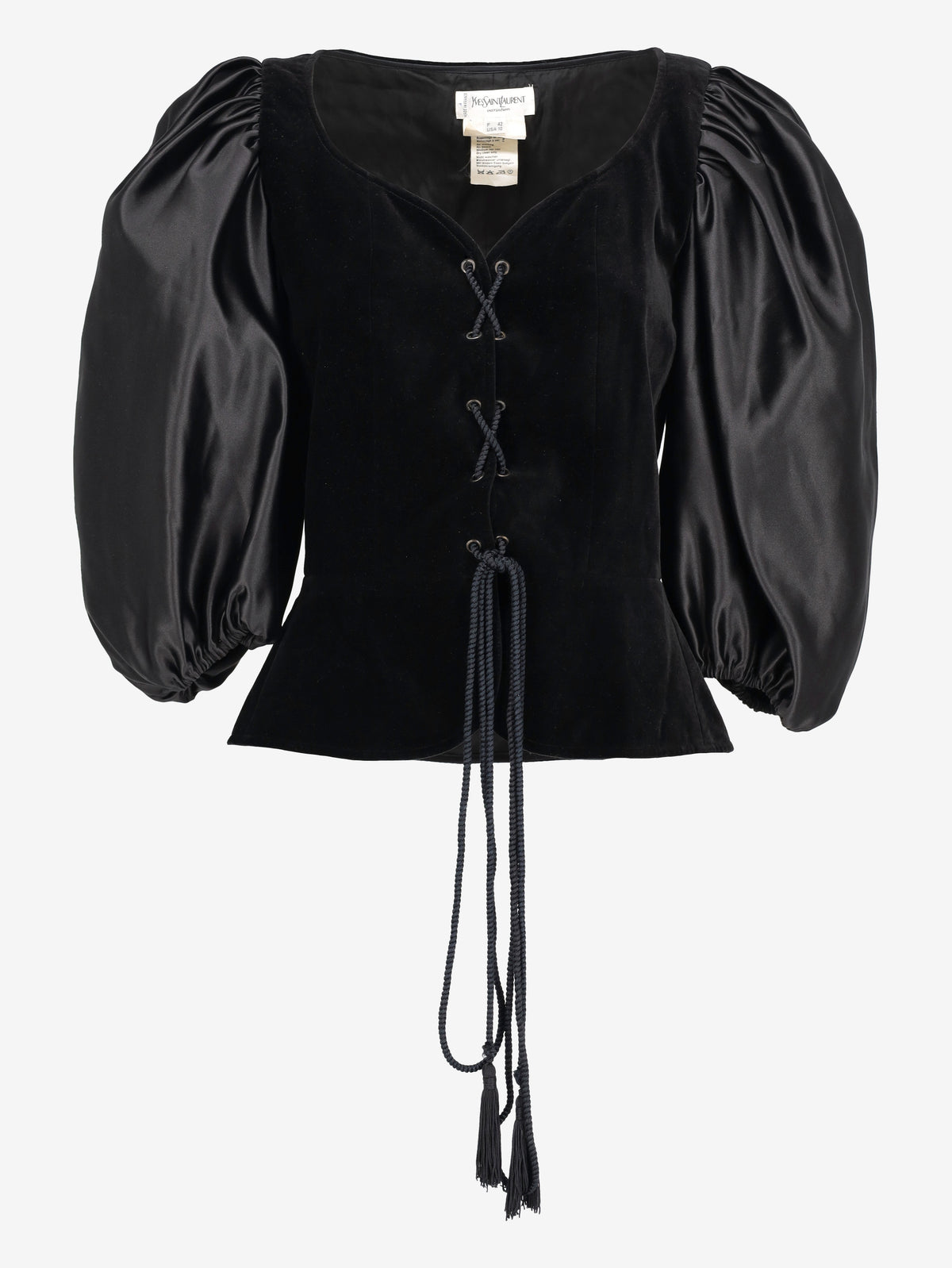 Vintage Yves Saint Laurent Corset-Style Blouse W2926.18  Yves Saint Laurent 