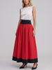 Saint Laurent Red and Black Voluminous Maxi Skirt W2926.27  Yves Saint Laurent 