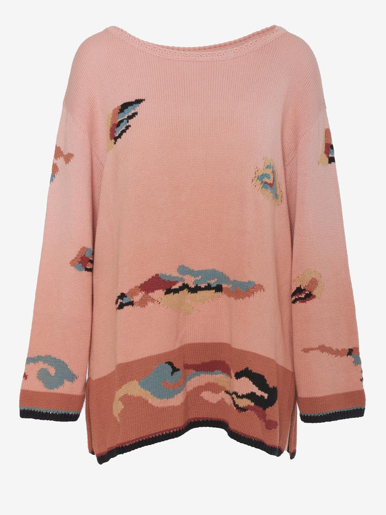 Krizia Maglia in cotone con stampa astratta