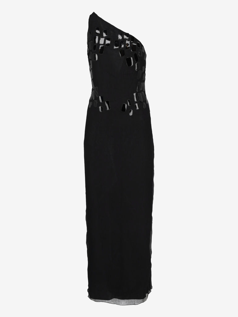 Mondrian Nightgown with Leather Inserts WCV041224.23  Mondrian 