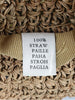 Woven Straw Hat with Ivory Floral Detail BR150622.21  Vintage 