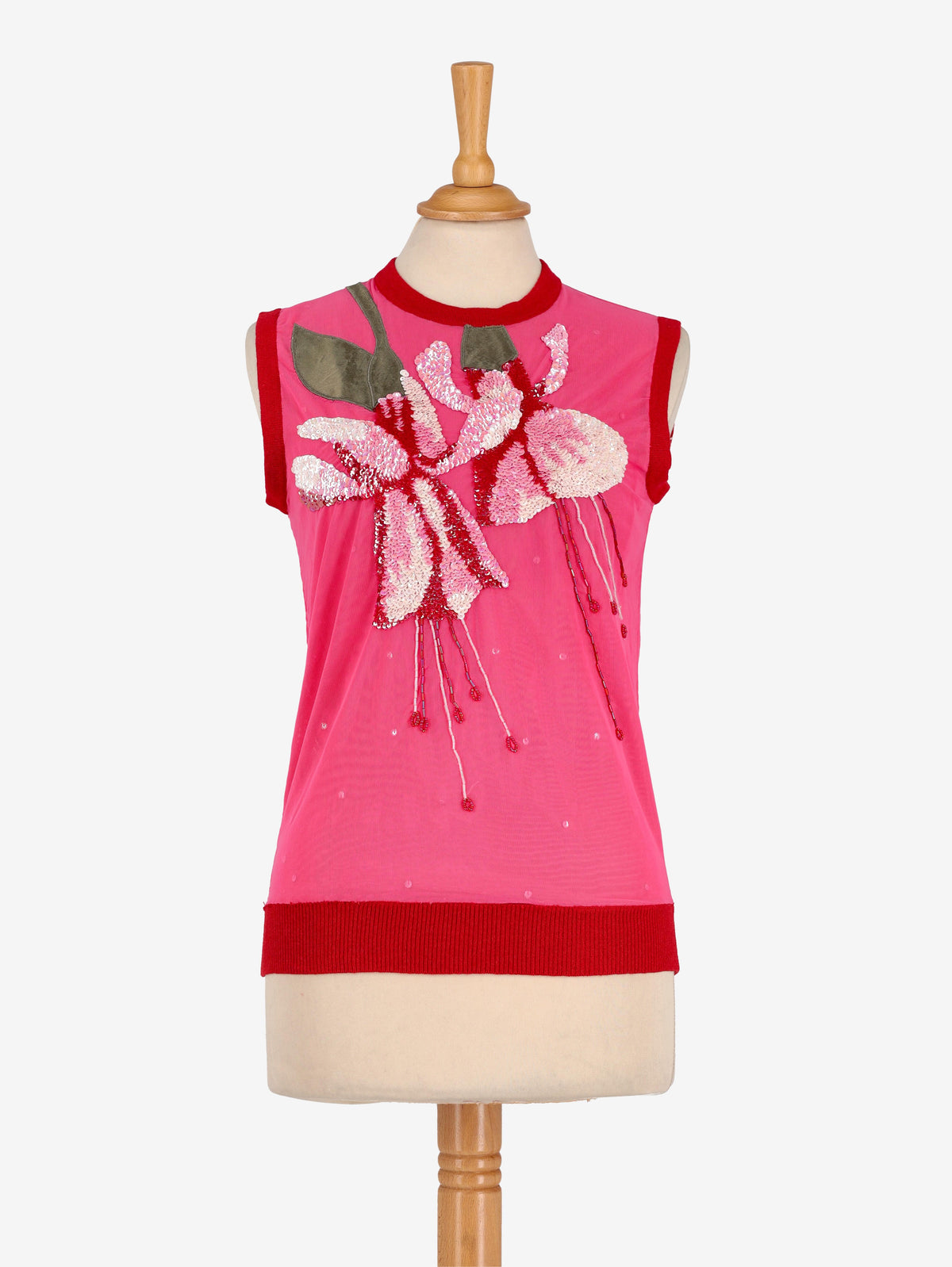 Vintage Top With Flowers WCV241010347  Vintage 