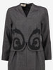 Valentino Wool Midi Dress with Layered-Effect Design CVM24.75.34  Valentino 