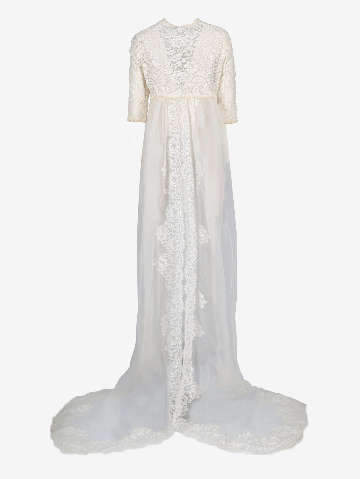 High-Low Bridal Cape in Lace M1702106  Vintage 