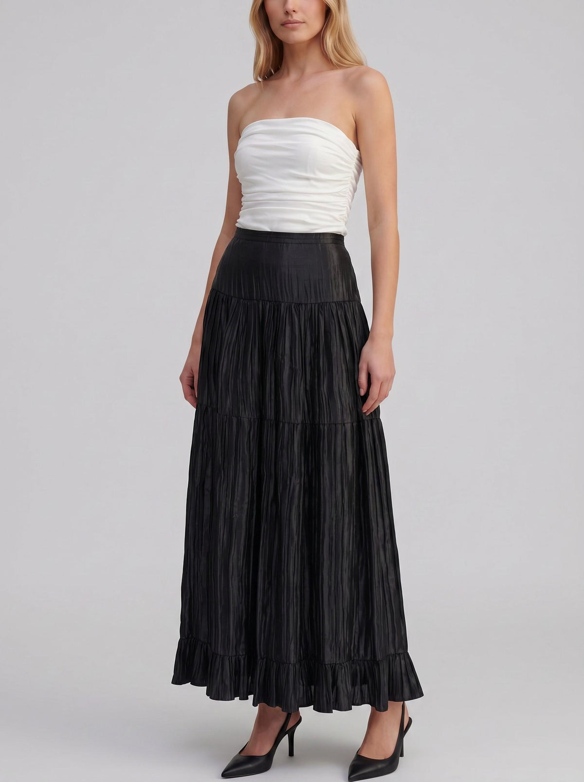 Emporio Armani Long Pleated Skirt W150626.14  Emporio Armani 