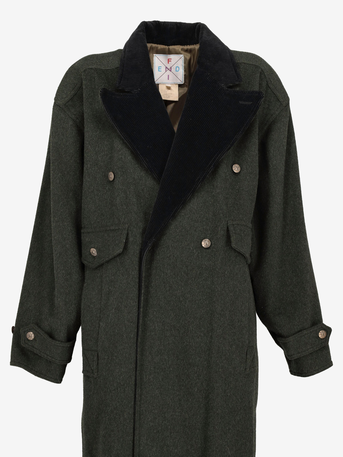 Fendi Textured Wool Long Coat W27526.169  Fendi 