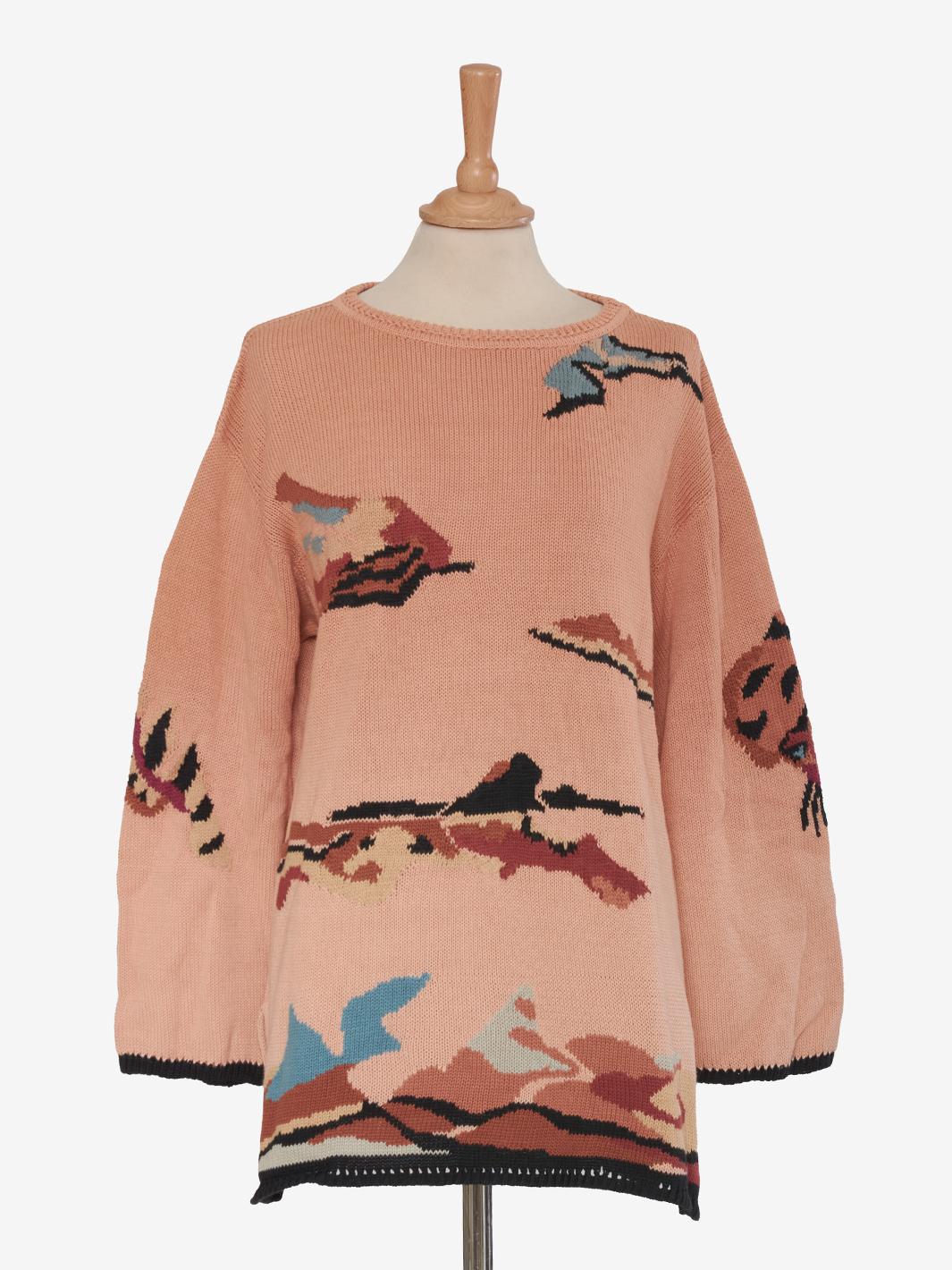 Krizia Maglia in cotone con stampa astratta