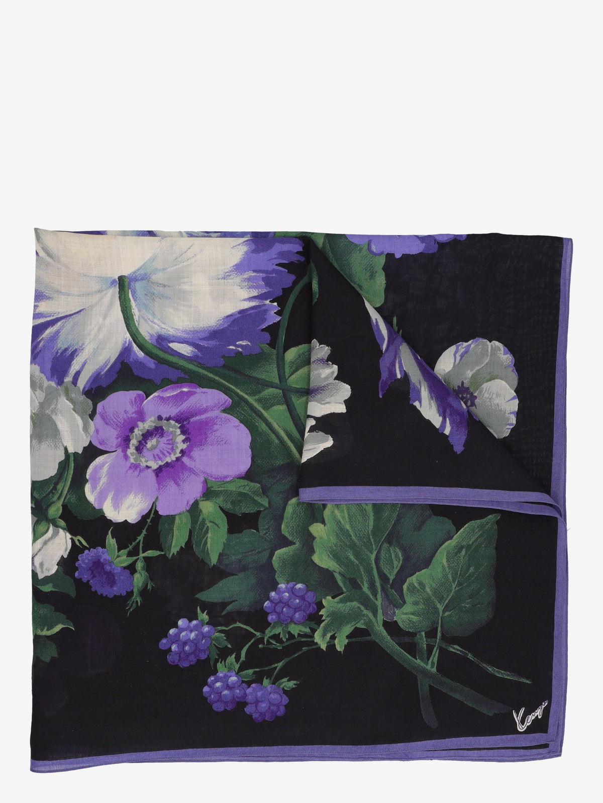 Kenzo Floral Wool-Blend Scarf W27526.63  Kenzo 