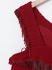Abito smanicato Y2K Chanel in lana rossa