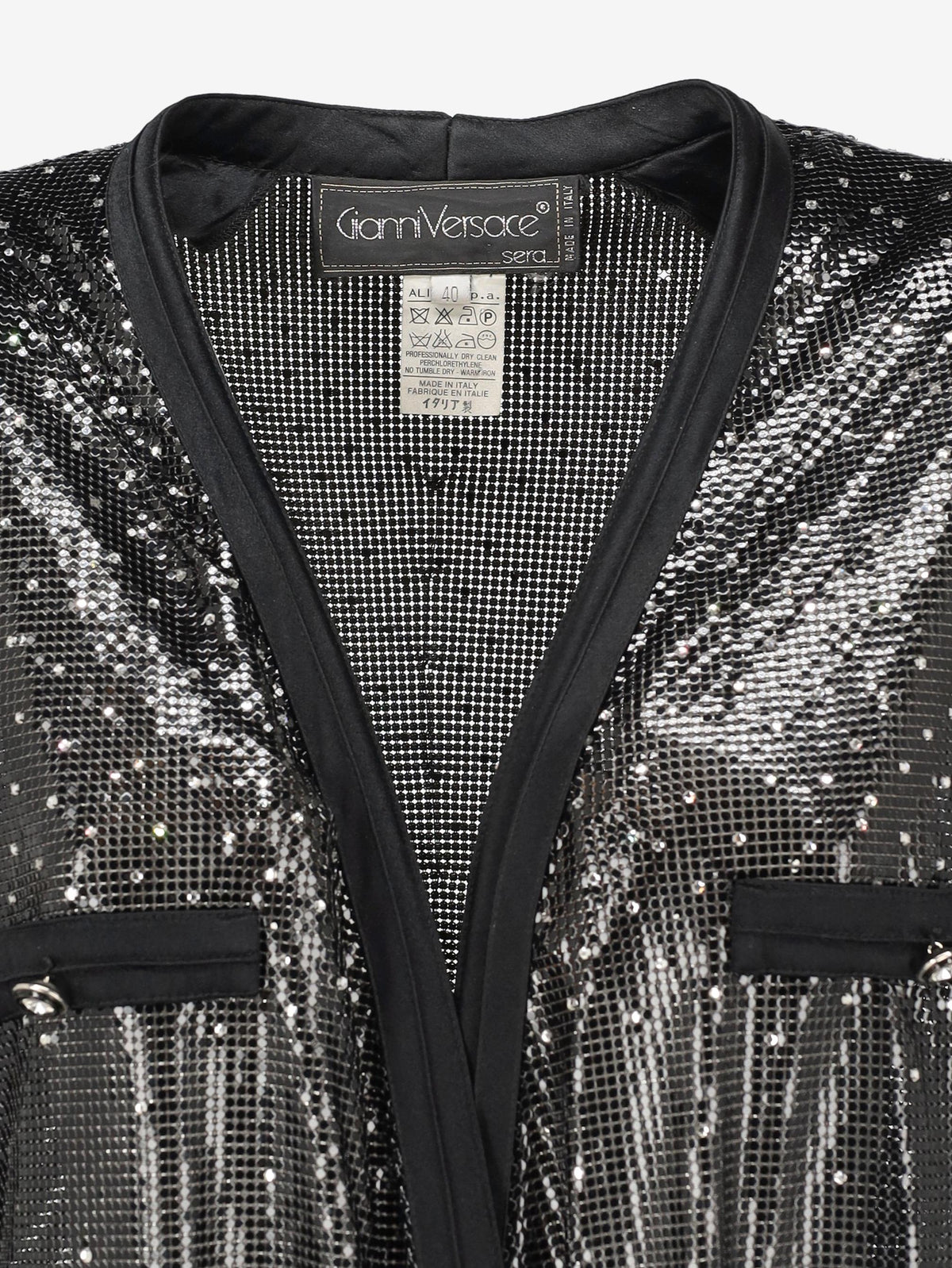 Gianni Versace Couture - Black Metallic Mesh Tunic Dress AR113  Gianni Versace 