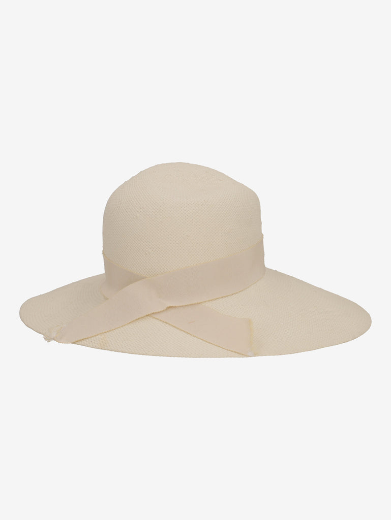 Vintage Straw Hat with Grosgrain Ribbon W130126.2  Vintage 