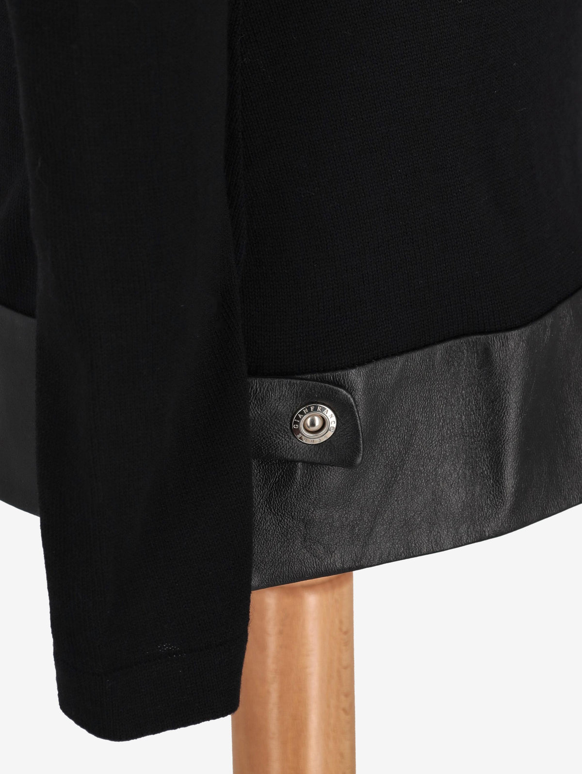 Gianfranco Ferré Wool Sweater with Leather Detail W2511.82  Gianfranco Ferré 