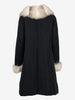 Black Long Parka with Natural Fox Fur Collar CVM26.6.122  Vintage 