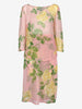 Vintage Silk Skirt & Blouse Set with Rose Print W150626.10  Vintage 