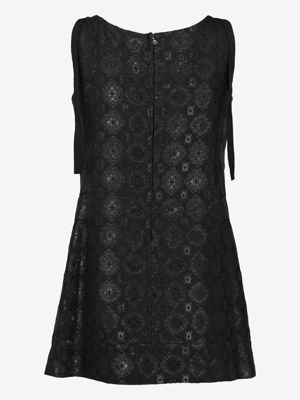 Prada Sleeveless Dress with Crystal Necklace Detail W22070605  Prada 