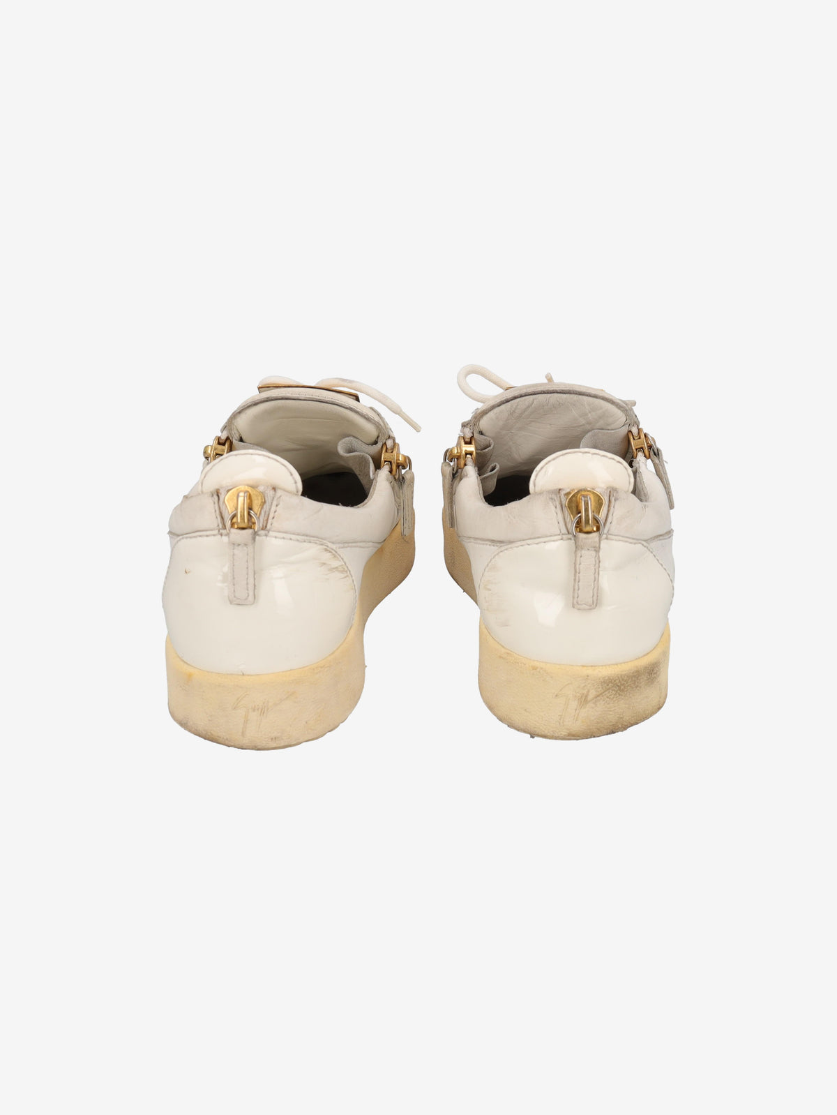 Giuseppe Zanotti White Leather Low-Top Sneakers WCV250877.15  Giuseppe Zanotti 