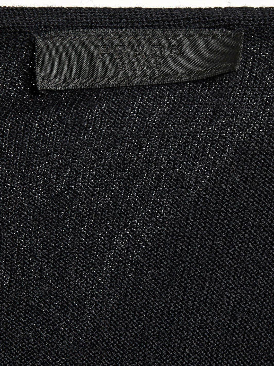 Y2K Prada long sleeve black wool sweater with boat neckline CVB21.93.3  Prada 