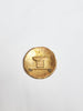 1980s brass Chanel buckle with purple stone B0045  Chanel 