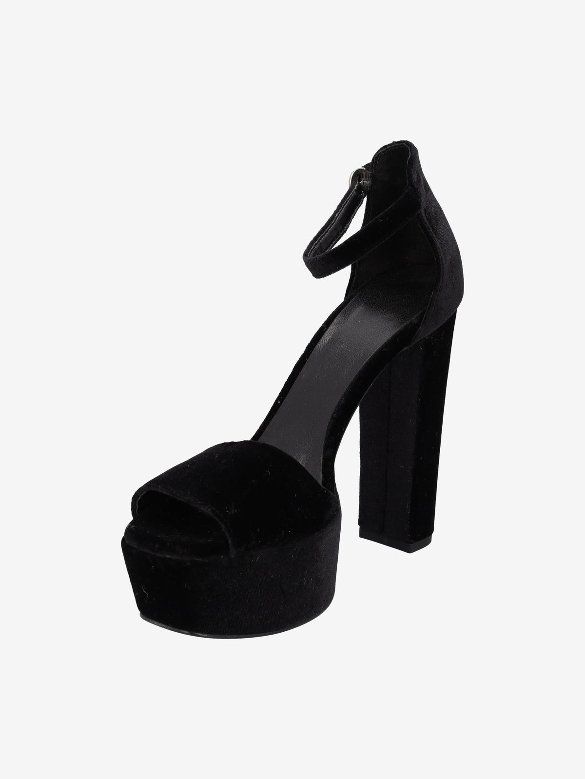 Vintage Black Velvet Platform Sandals WCV22072102  Vintage 
