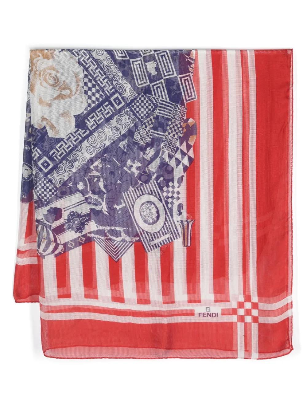 Fendi mix-print silk scarf WCV241063  Fendi 