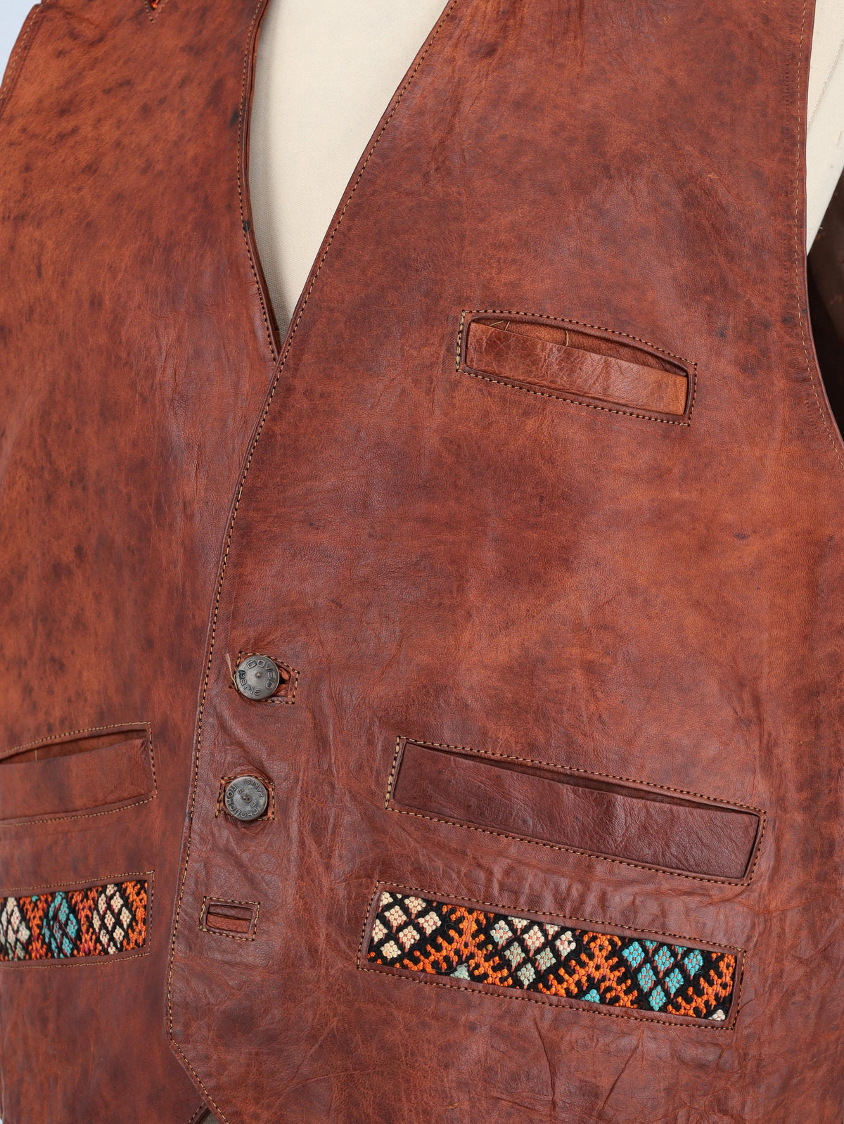 Vintage Leather Vest MR031124.8  Vintage 