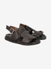 Marni Fringe Fussbett Sandal in Black Leather MU260321.49  Marni 