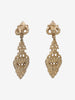 Vintage Baroque-Style Textured Long Pendant Earrings W13426.45  Vintage 