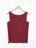 1980s Yves Saint Laurent Rive Gauche burgundy cotton sleeveless top W22051922  YSL 