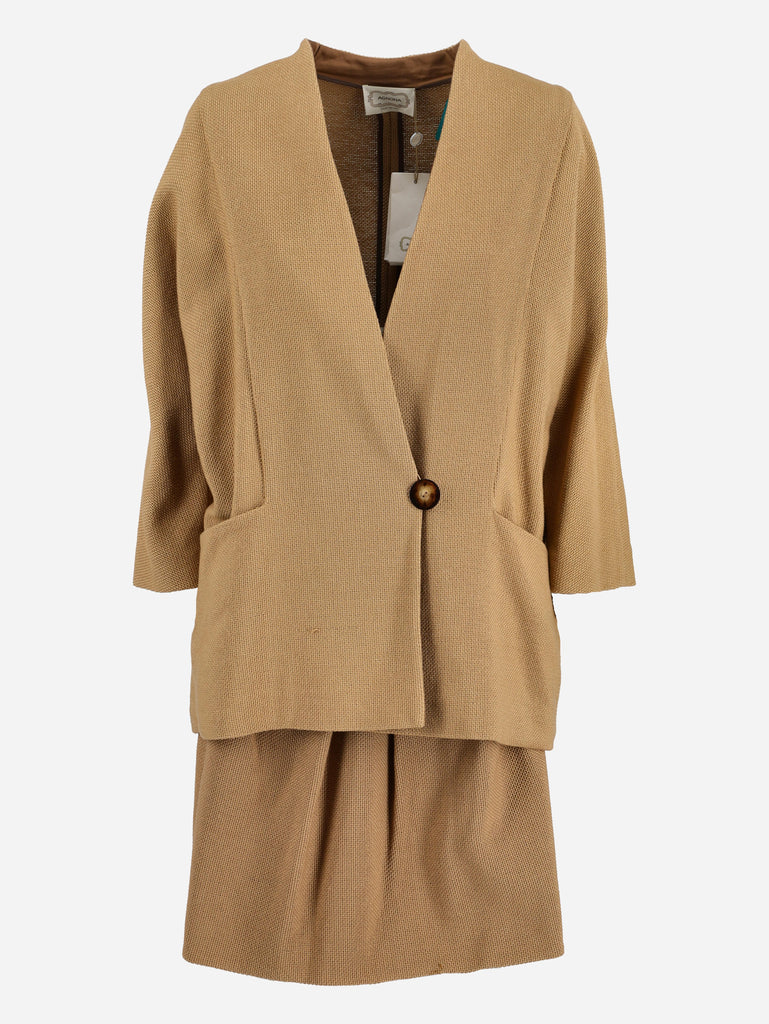 Agnona Beige Cotton Suit WCV241010121  Agnona 