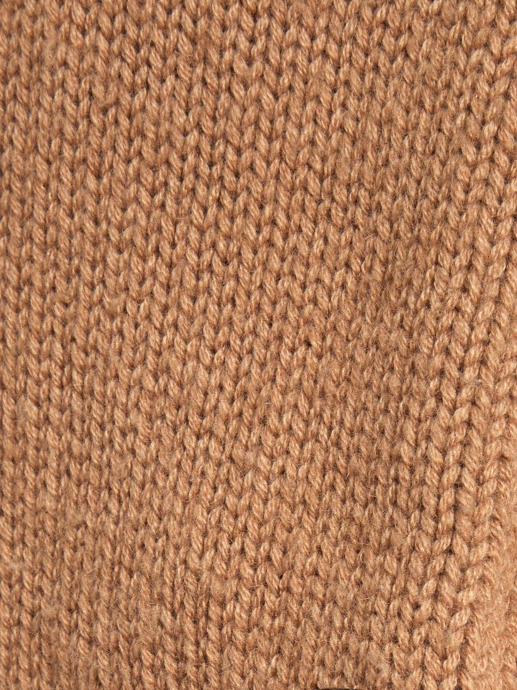 Y2K Gucci camel-colour turtleneck poncho in wool