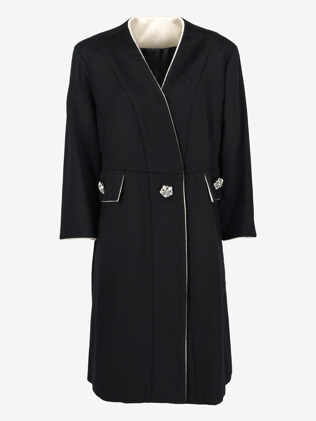 Vintage Felted Wool Coat with Jewel Buttons CVM26.22.64  Vintage 