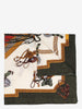 Vintage Equestrian Print Silk Scarf W27526.91  Vintage 
