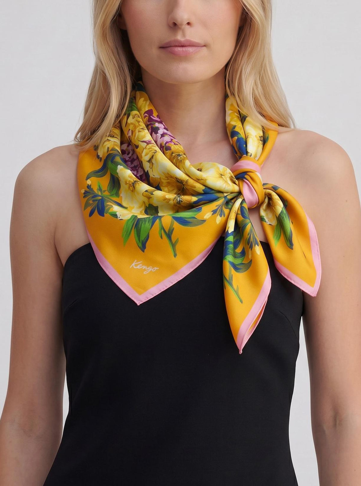 Kenzo Floral Silk Scarf W27526.61  Kenzo 
