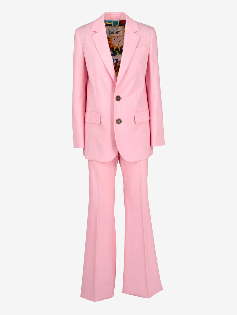 DSQUARED2 Pink Blazer Suit Set with Graphic Lining CVM26.23.206  Dsquared² 
