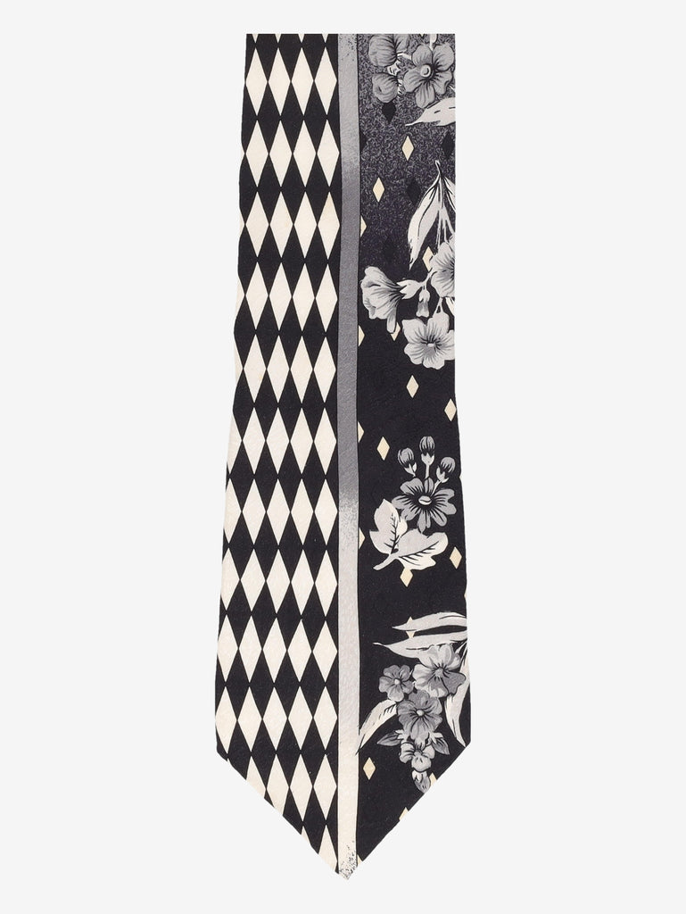Gianni Versace Black & White Silk Tie W24626.8  Versace 
