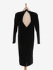 Abito Gianni Versace in velluto nero con colletto in raso