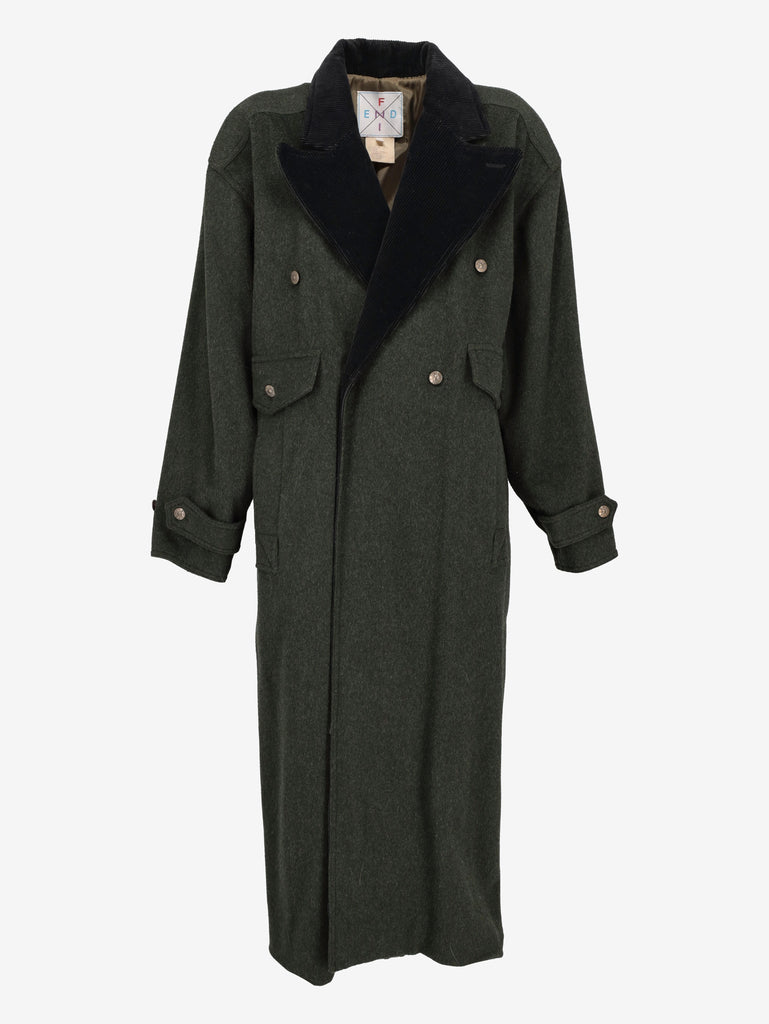 Fendi Textured Wool Long Coat W27526.169  Fendi 