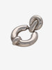 Vintage Silver-Tone Double Circle Drop Earrings W13426.15  Vintage 