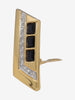Vintage Geometric Earrings with Black and Silver Gemstones W13426.22  Vintage 
