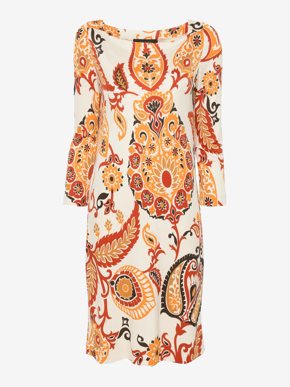 Gucci Vintage Paisley-Print Bateau Midi Dress WCV241030  Gucci 