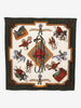 Vintage Equestrian Print Silk Scarf W27526.91  Vintage 