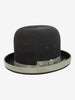 Grey Felt Hat with Silver Ribbon Trim W27526.139  Vintage 