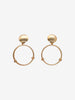 Vintage Gold-Tone Hoop Clip-On Earrings W13426.14  Vintage 