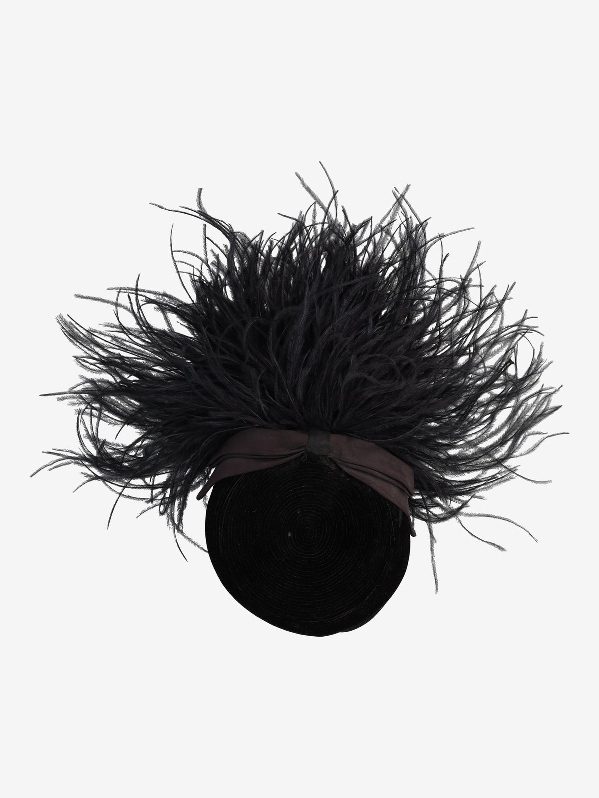 Vintage Feather & Bow Cocktail Hat W27526.146  Vintage 