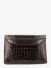 Vintage Brown Crocodile Leather Clutch WCV13032025.33  Vintage 