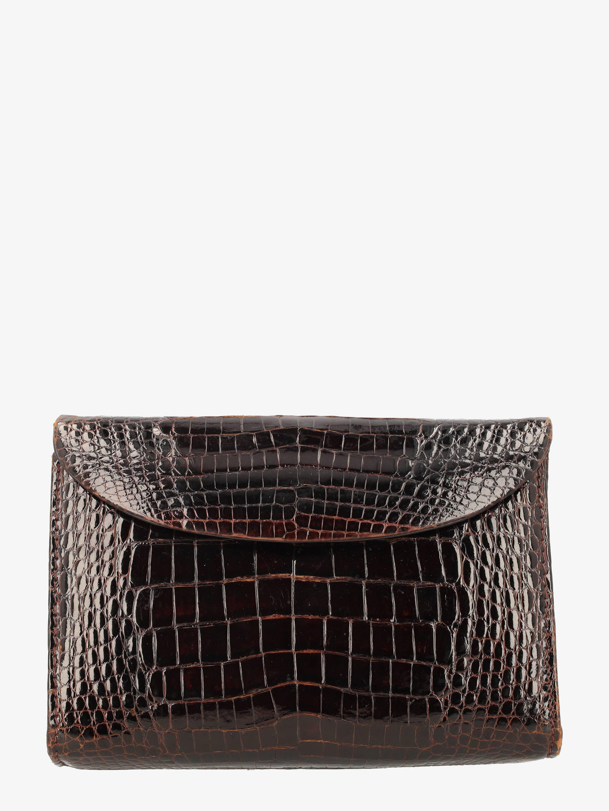 Vintage Brown Crocodile Leather Clutch WCV13032025.33  Vintage 