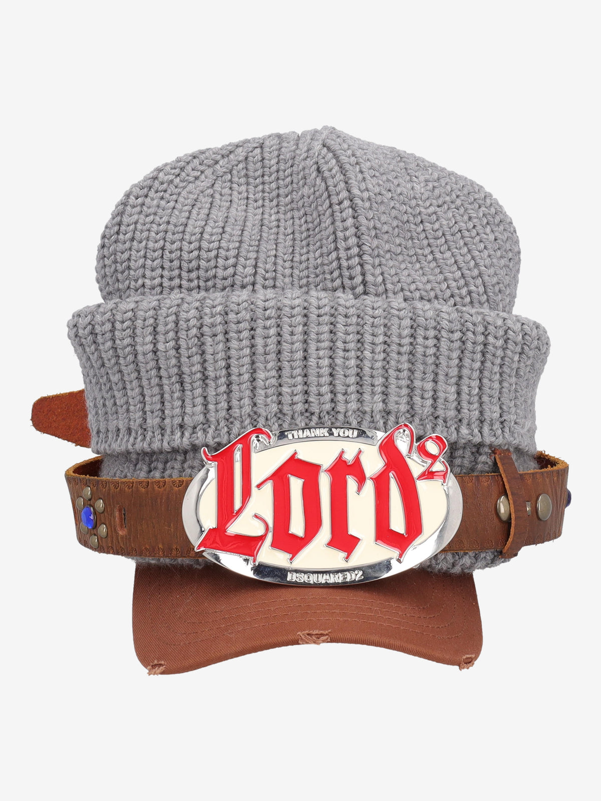 Dsquared2 Hybrid Beanie & Cap with Lord² Belt Detail CVM26.23.118  Dsquared² 